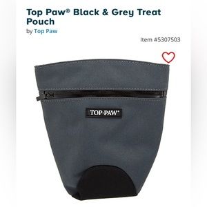 Gray Top Paw Treat Training Pouch